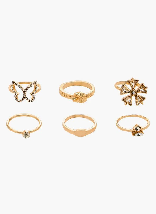 فلورا بيلا من شو إكسبرس Assorted Metal Ring - Set Of 6 Ramadan Collections